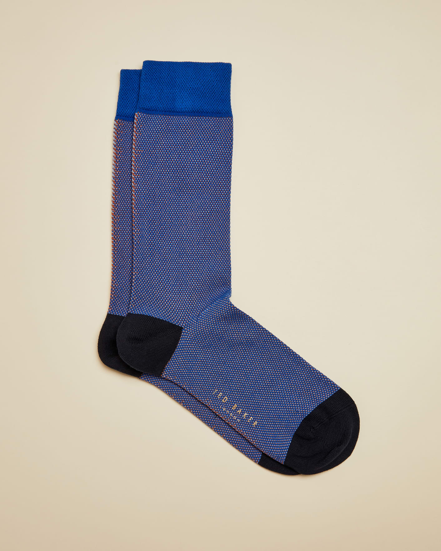 Bright Blue Striped Coloured Socks Ted Baker