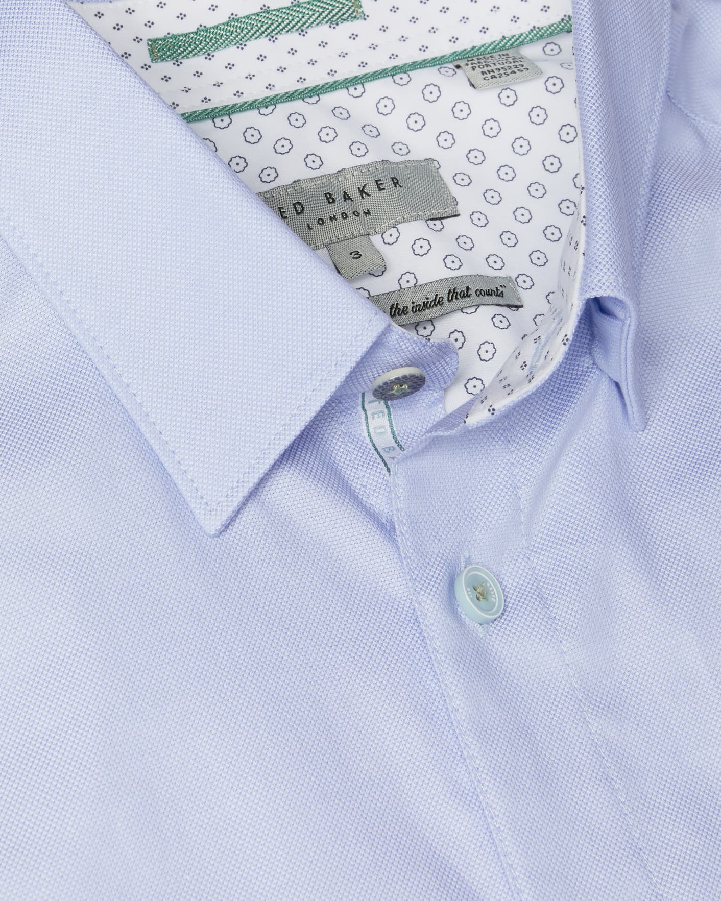 Blue Cotton Oxford short-sleeved shirt Ted Baker