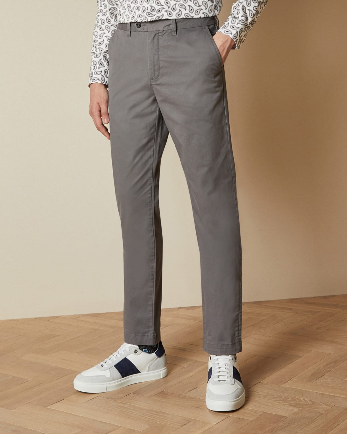 Gris Chino Coupe Slim Ted Baker