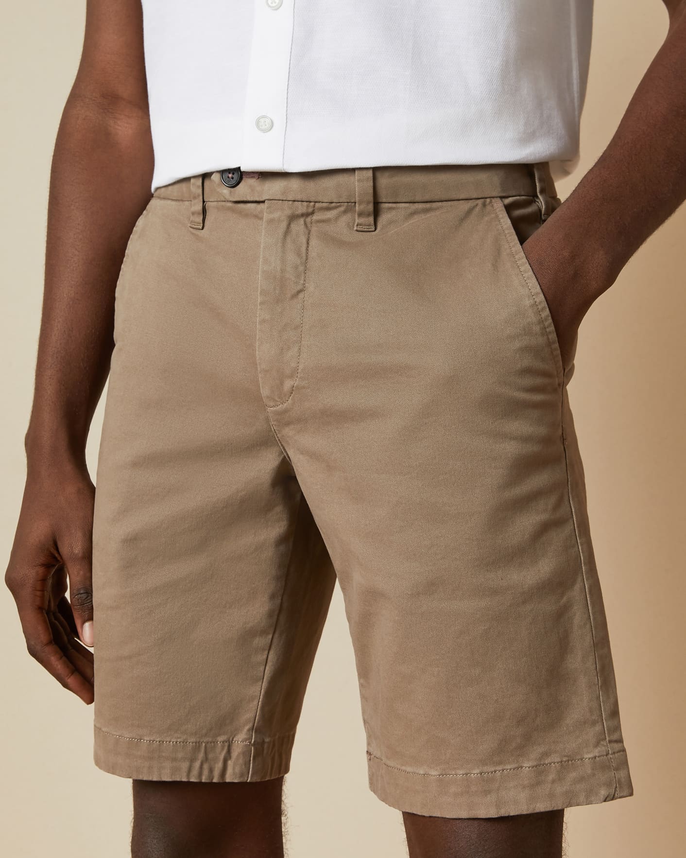NATURAL Cotton chino shorts Ted Baker