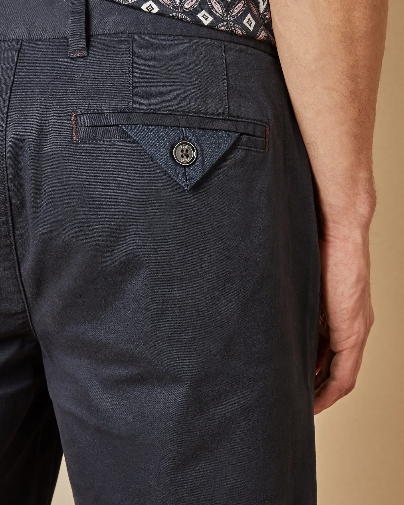 NAVY Cotton chino shorts Ted Baker