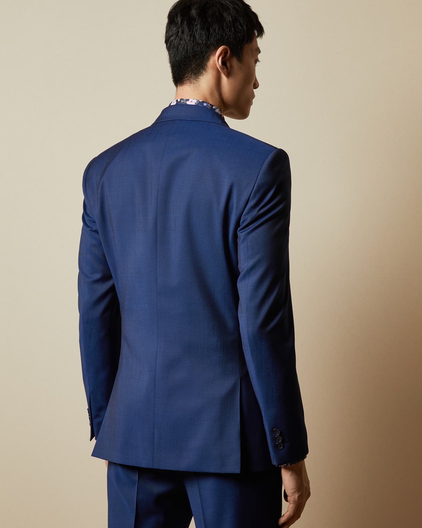 Blue Debonair slim fit wool jacket Ted Baker