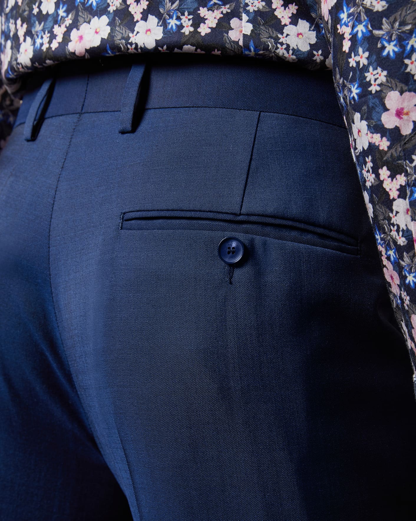 Blue Debonair slim fit wool trousers Ted Baker