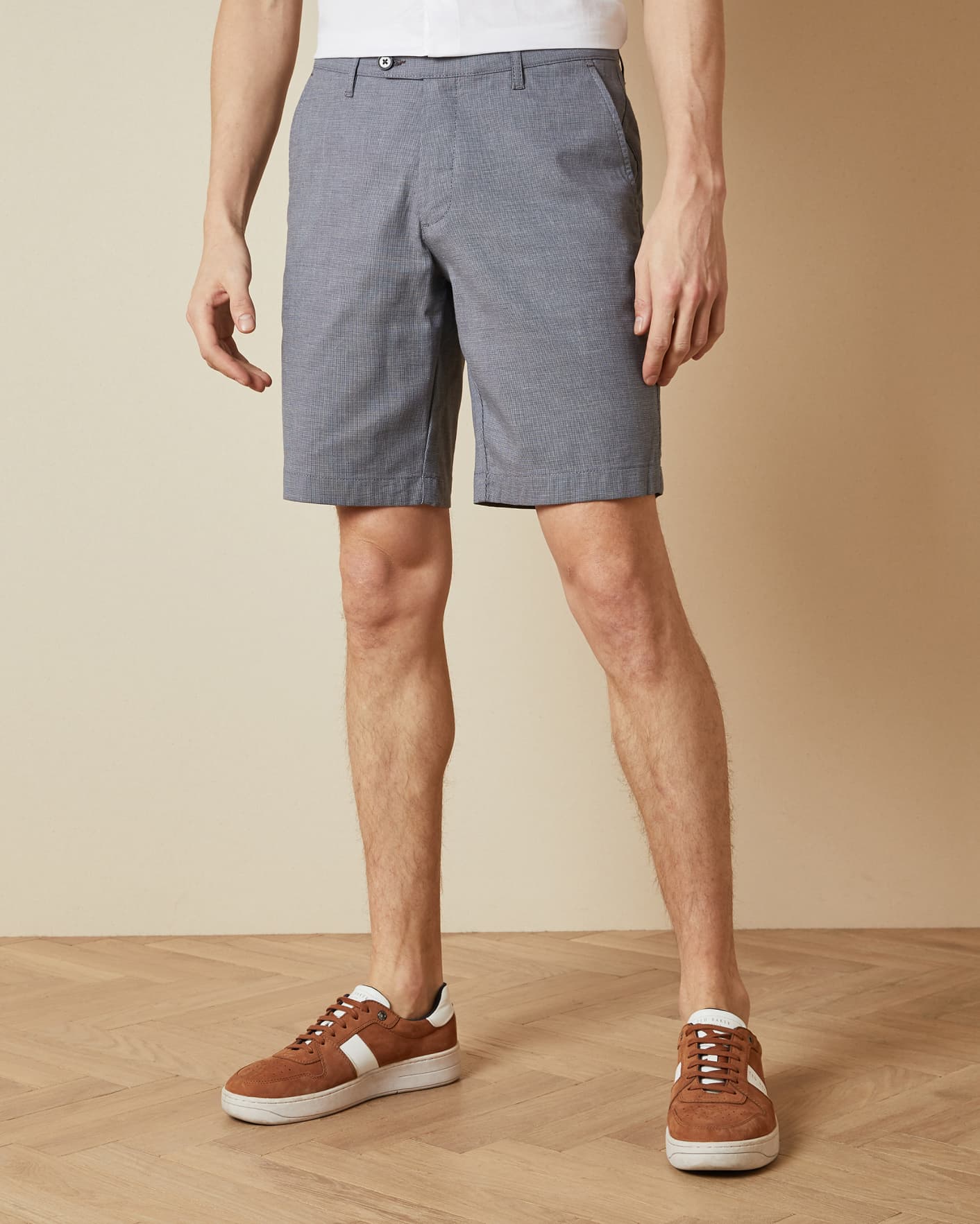 Blue Semi plain cotton shorts Ted Baker