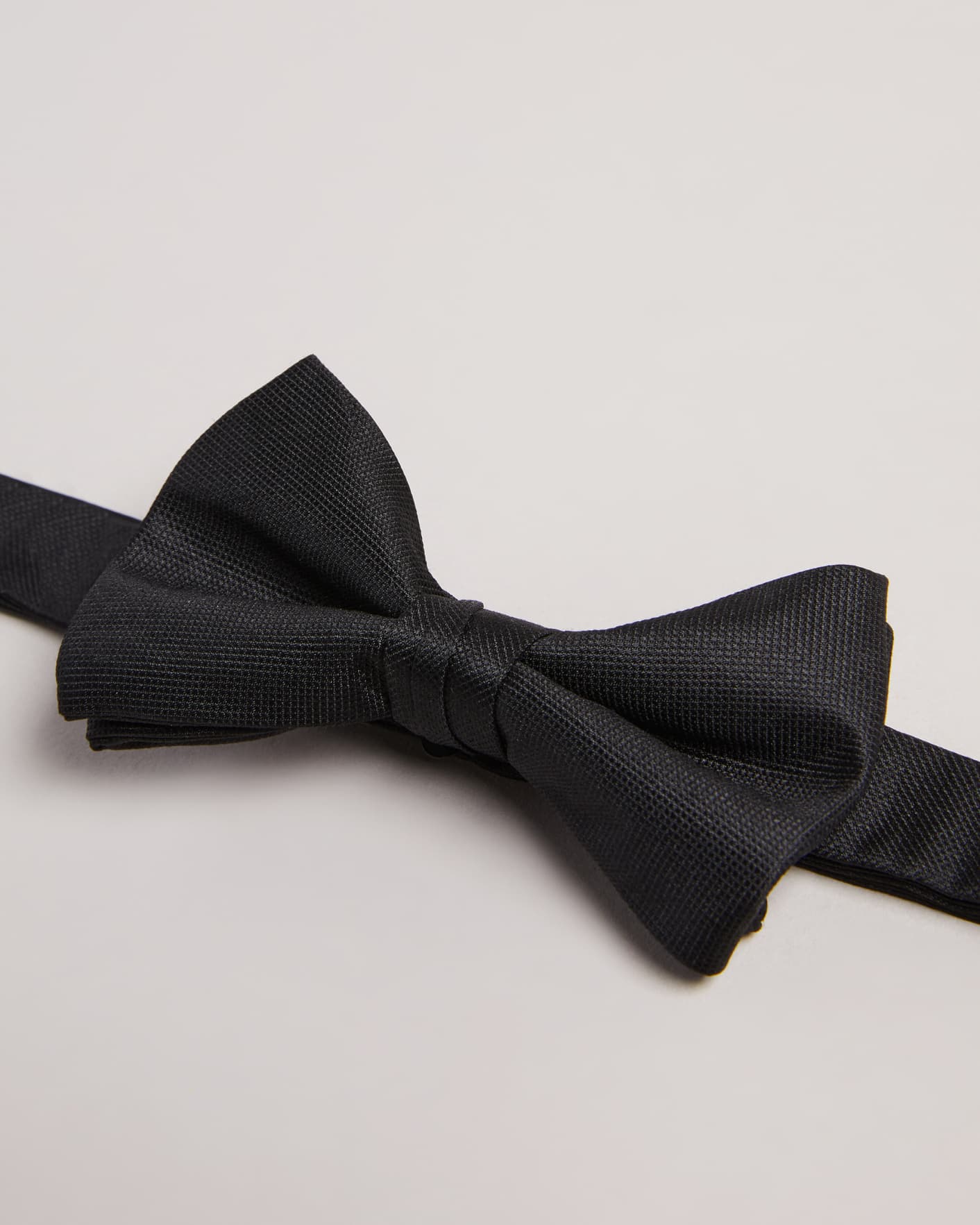 Black Plain silk bow tie Ted Baker