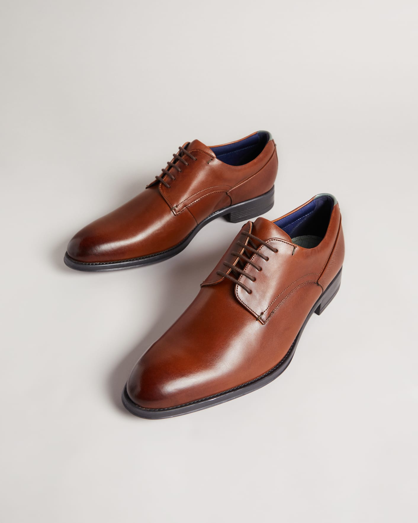 Tan Leather Derby Shoes Ted Baker