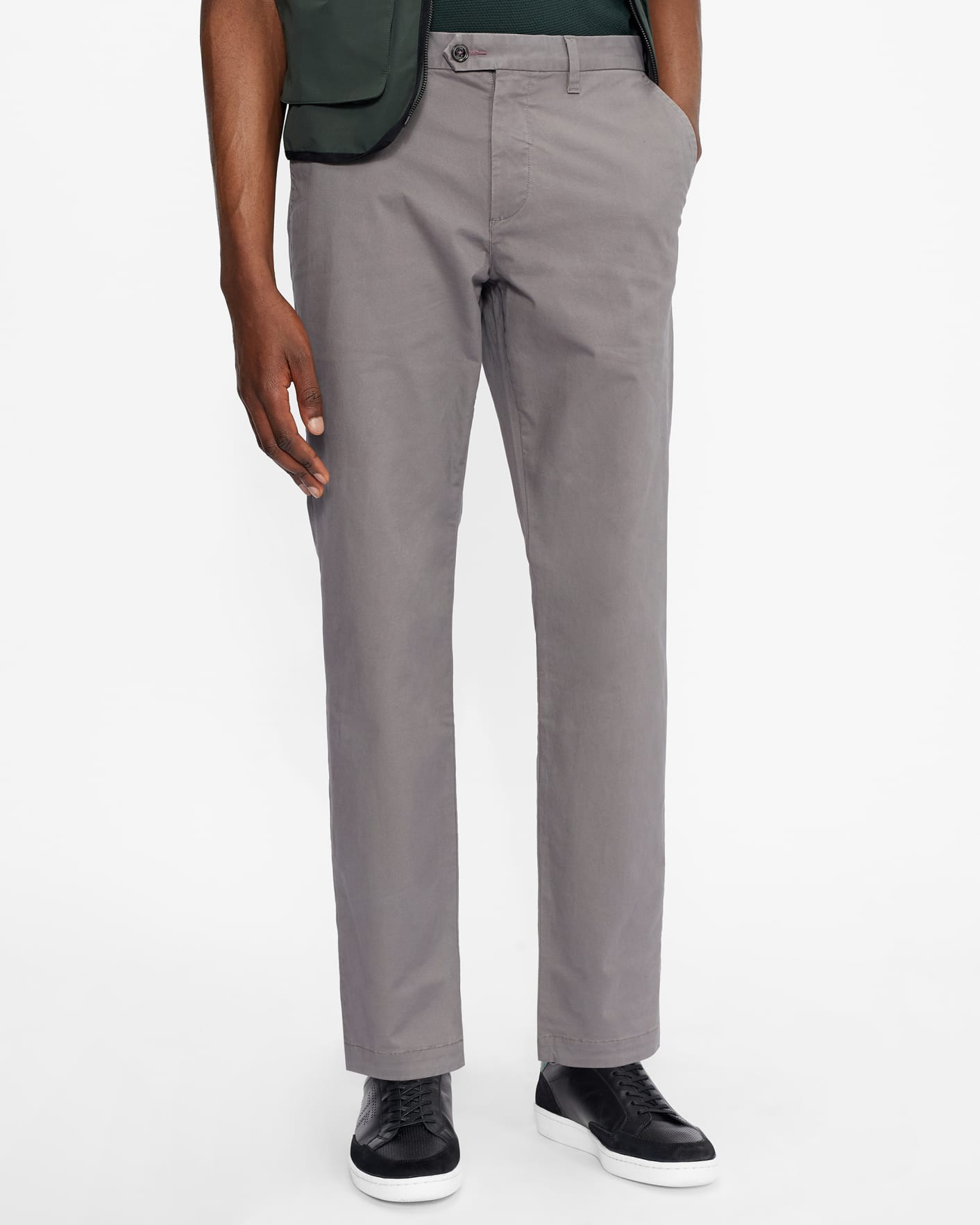 Grey Classic Fit Chinos Ted Baker