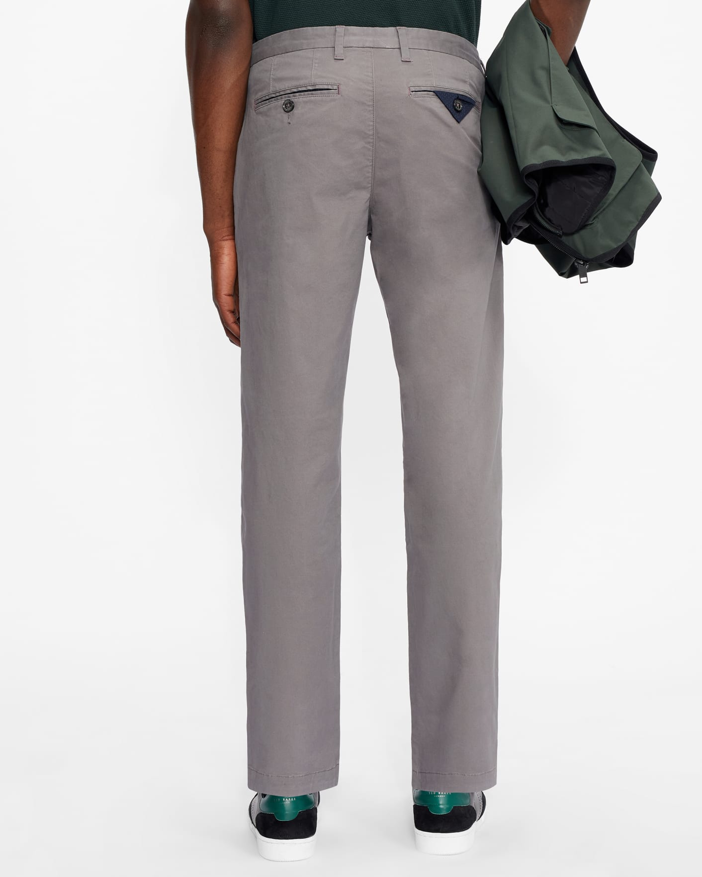 Grey Classic Fit Chinos Ted Baker