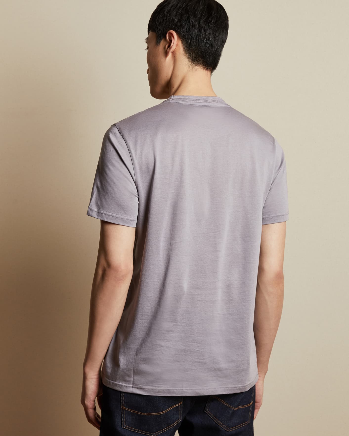 Lilac Logo Cotton T Shirt Ted Baker