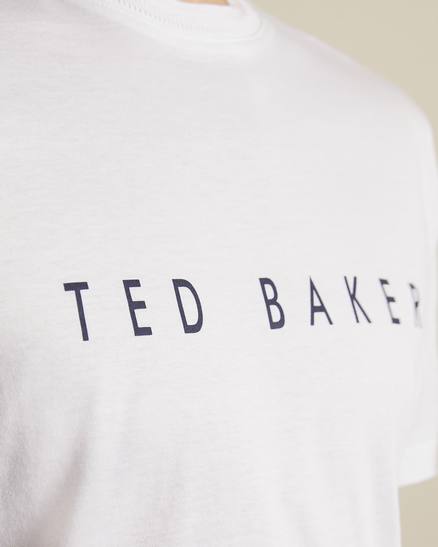 White Logo Cotton T Shirt Ted Baker