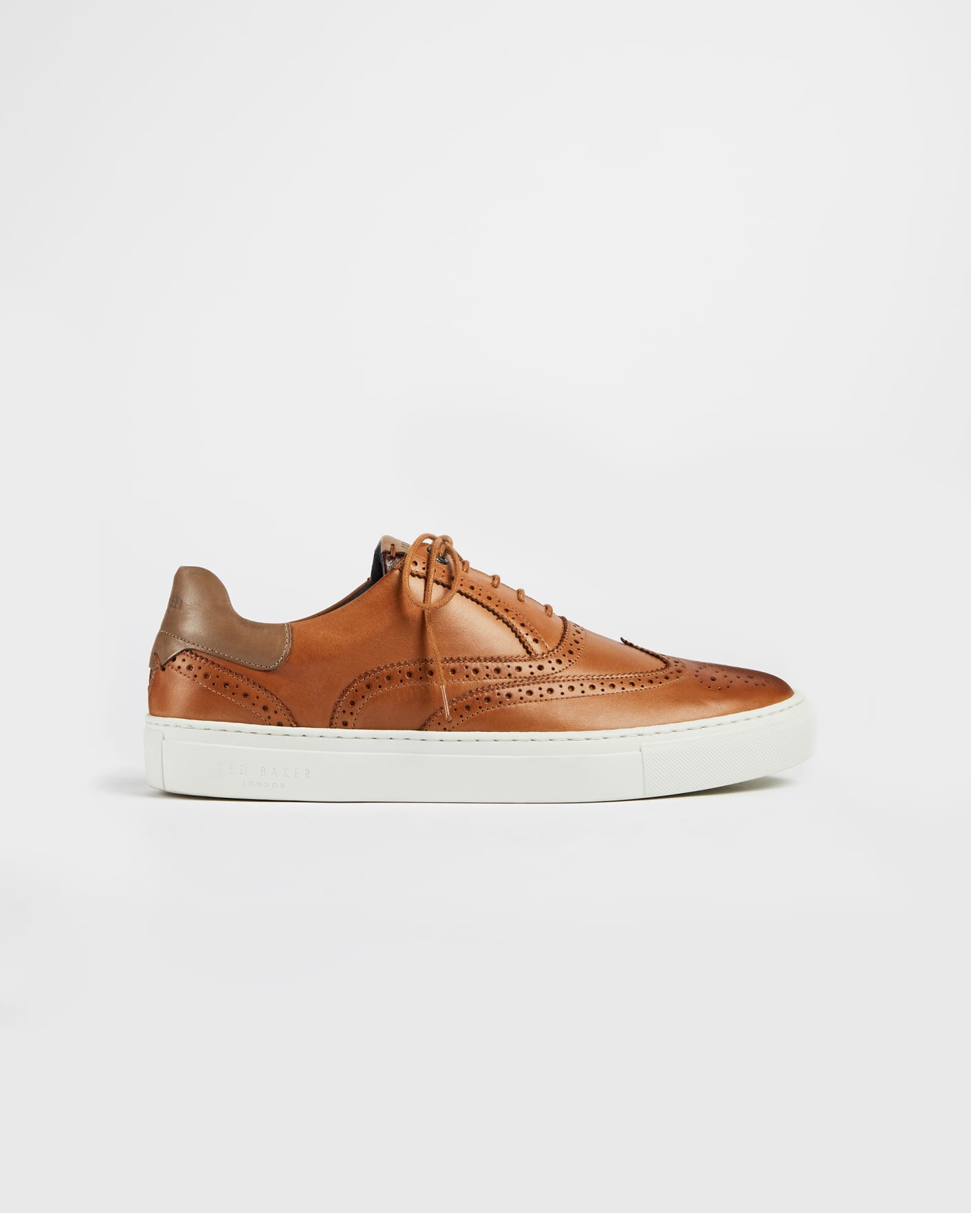 Tan Leather Brogue Trainers Ted Baker