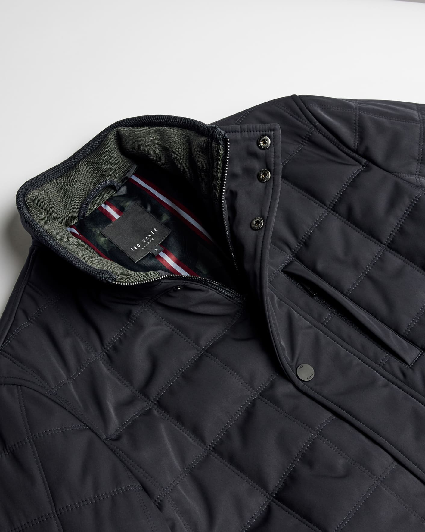 Navy Quilted Jacket Ted Baker