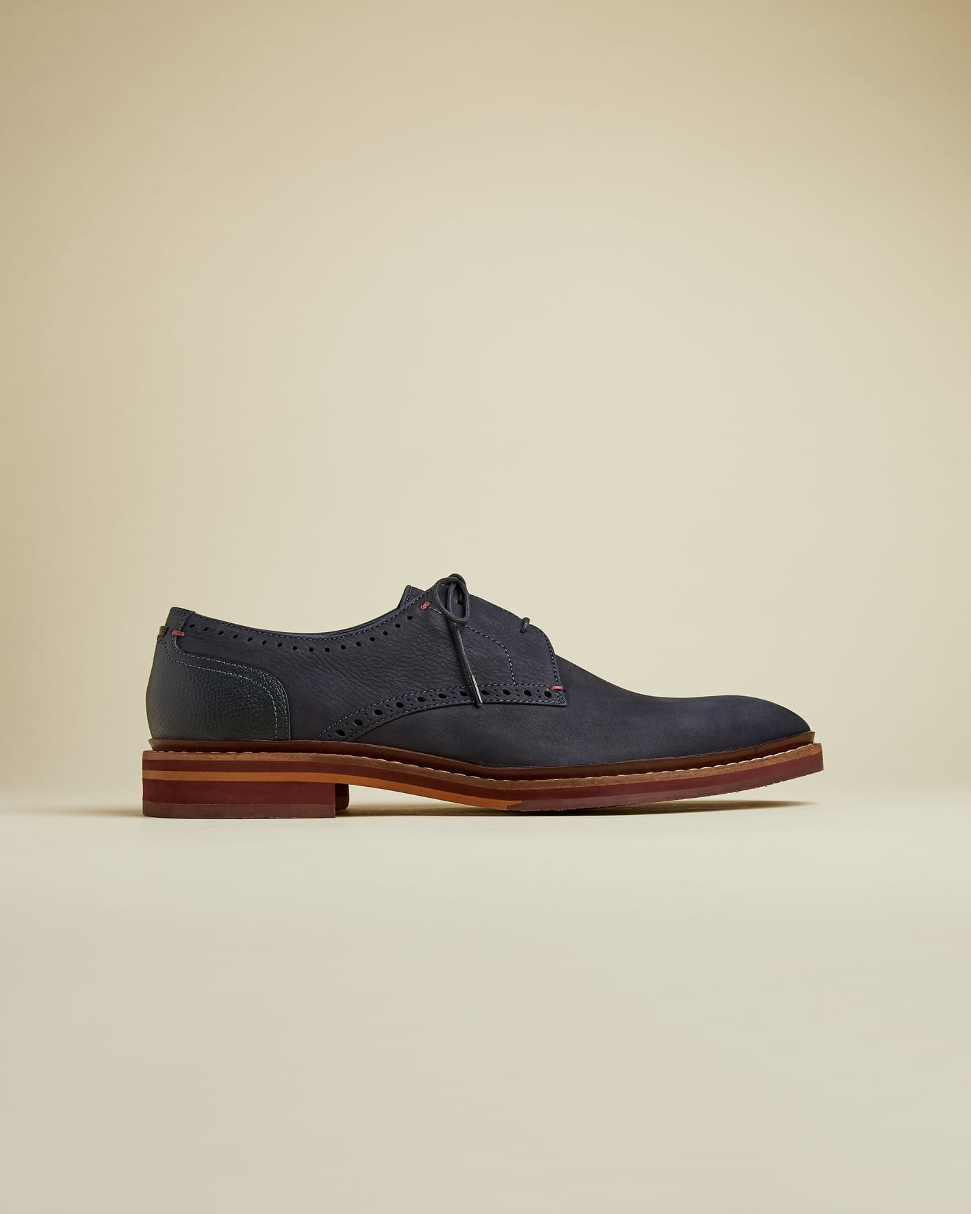 Navy Suede Derby shoes Ted Baker