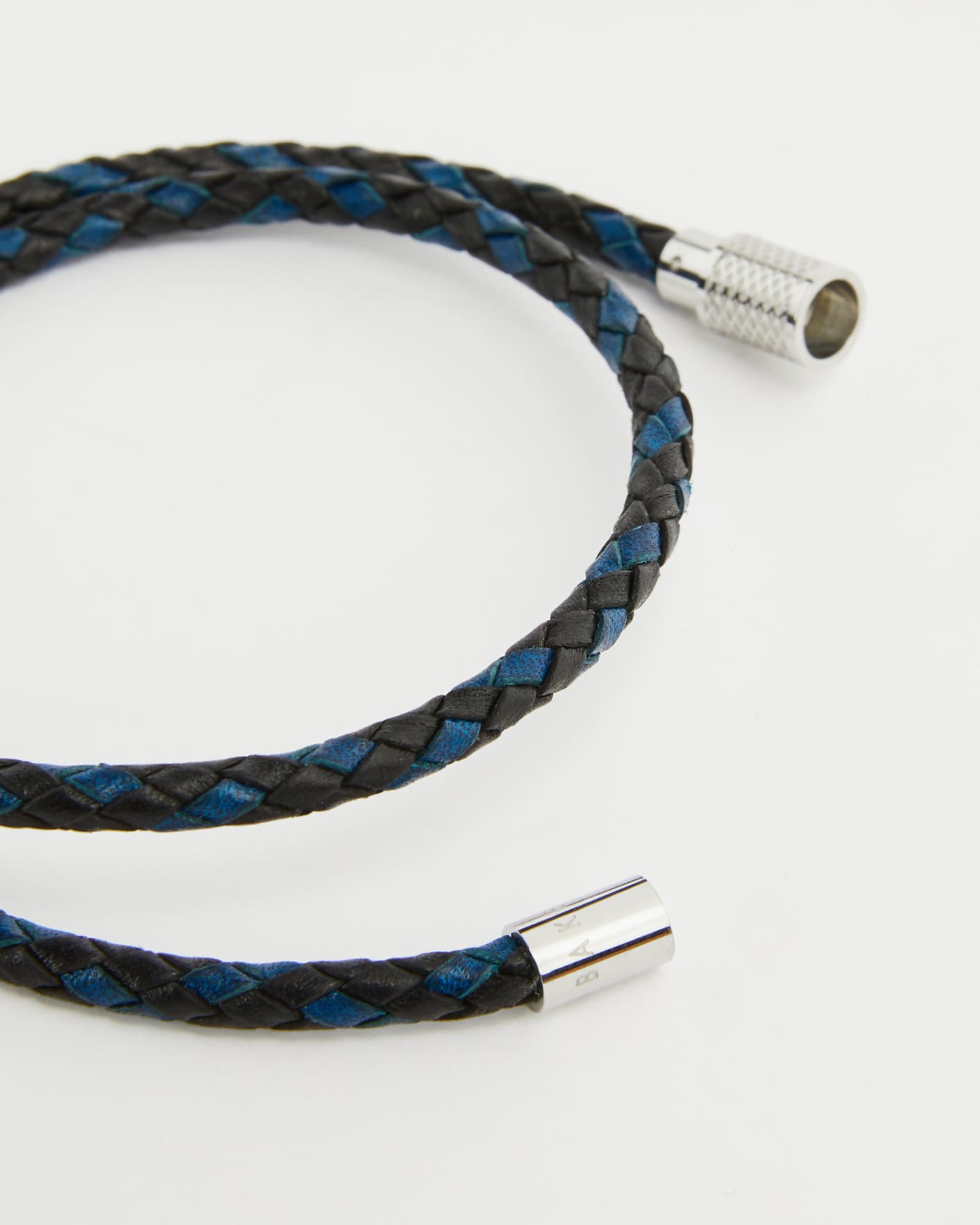 Blue Leather braided bracelet Ted Baker