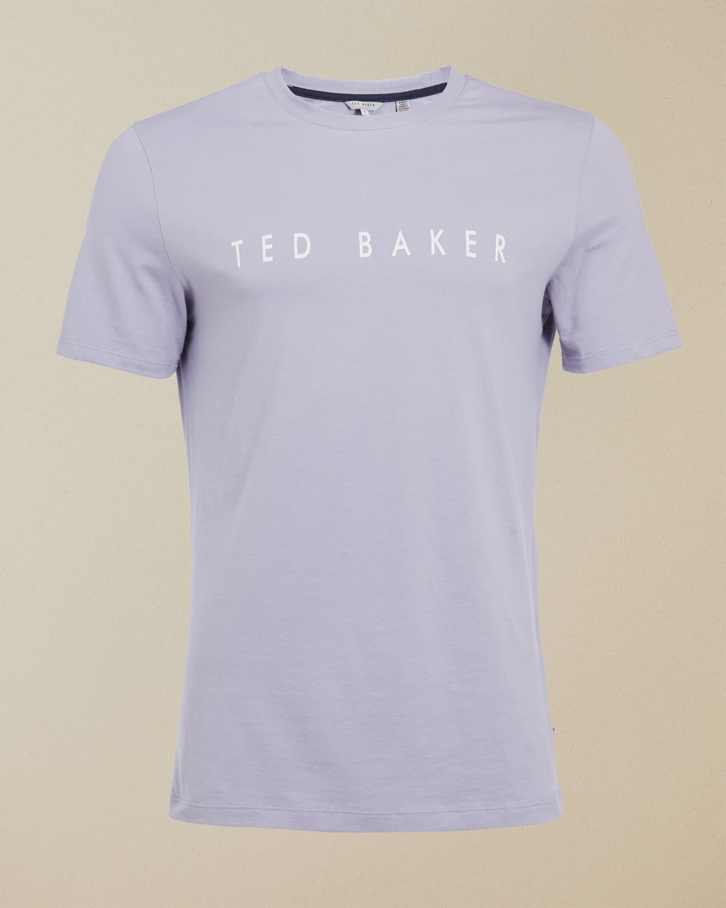Lilac Short Sleeve Branded T-Shirt Ted Baker