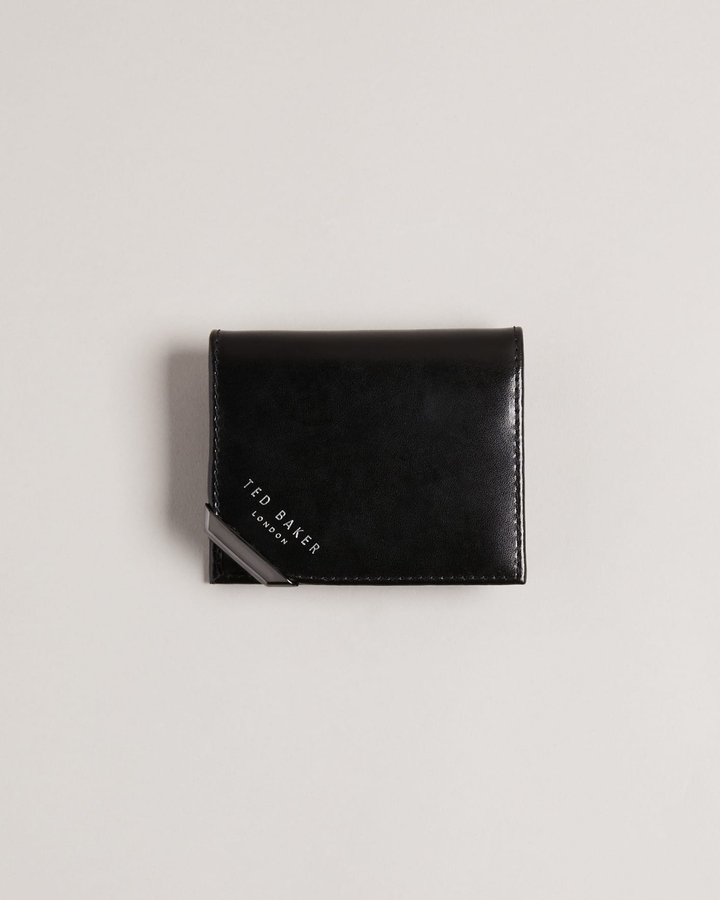 Black Leather Card Wallet Ted Baker