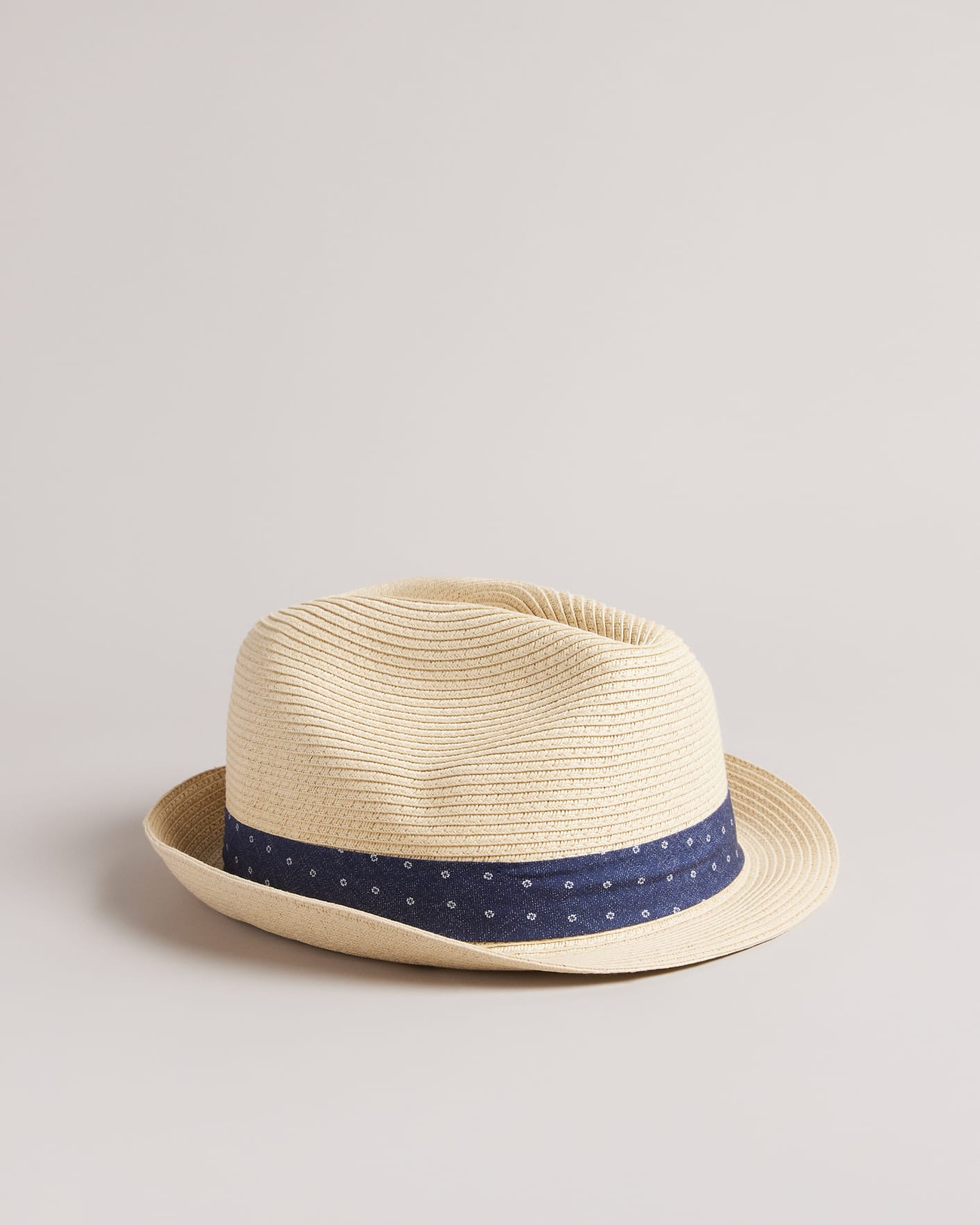 Blue Straw Trilby Hat Ted Baker