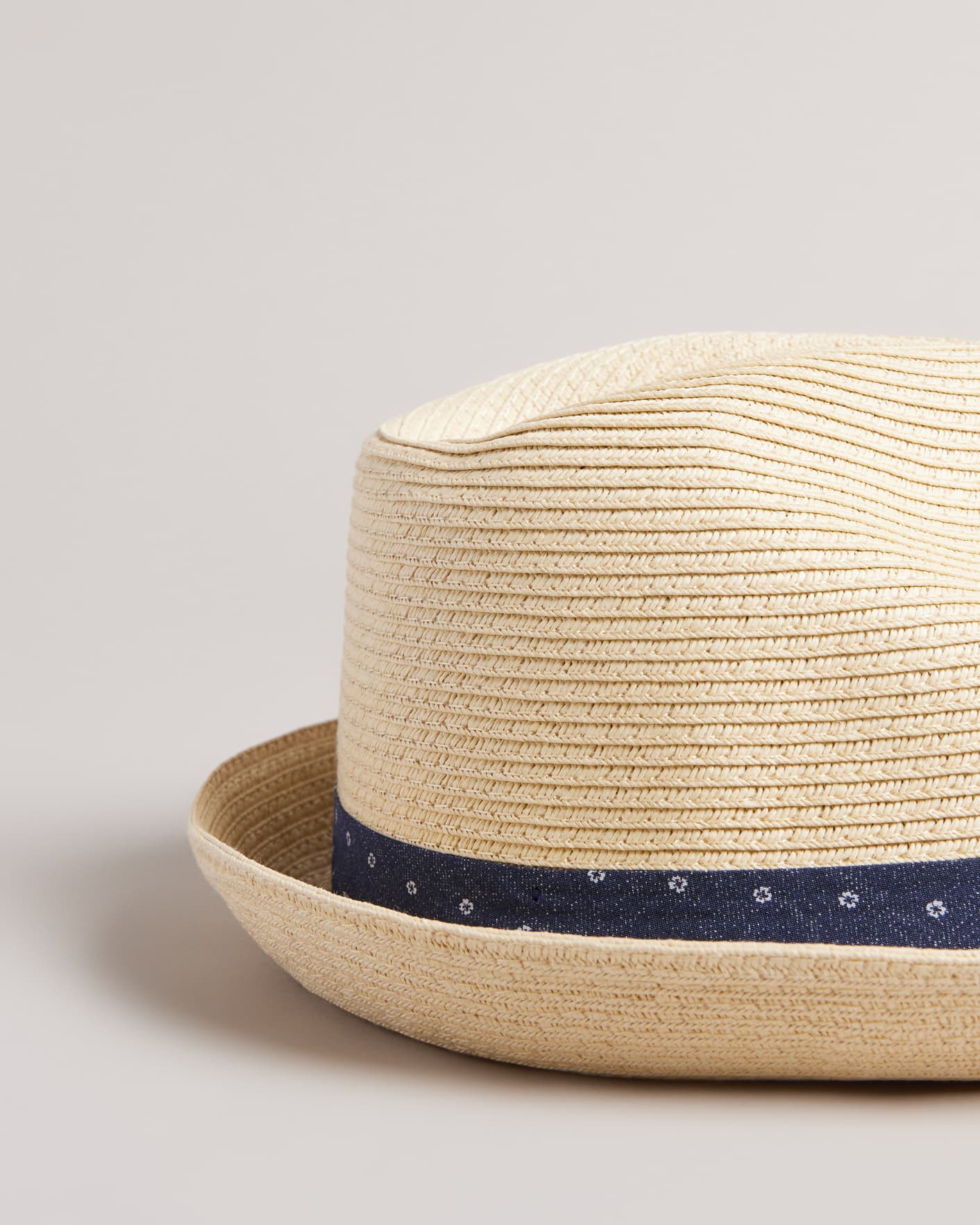 Blue Straw Trilby Hat Ted Baker