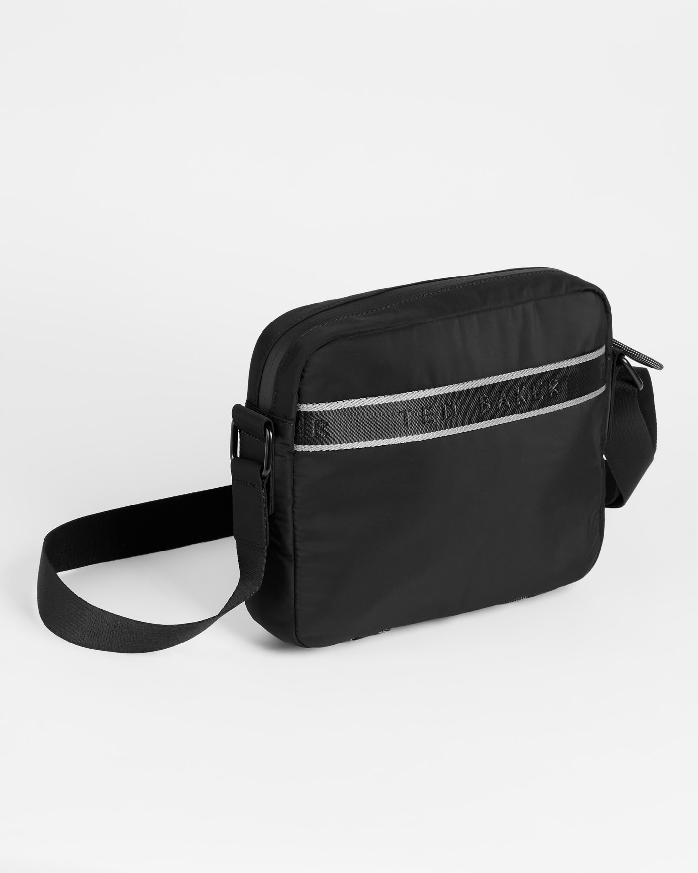 Black Branded Nylon Crossbody Bag Ted Baker