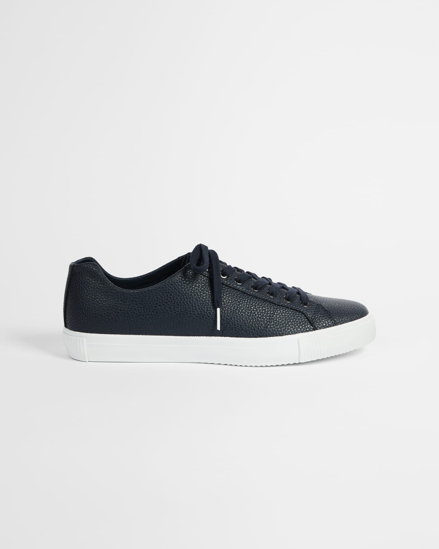 Navy Cupsole Leather Sneaker Ted Baker