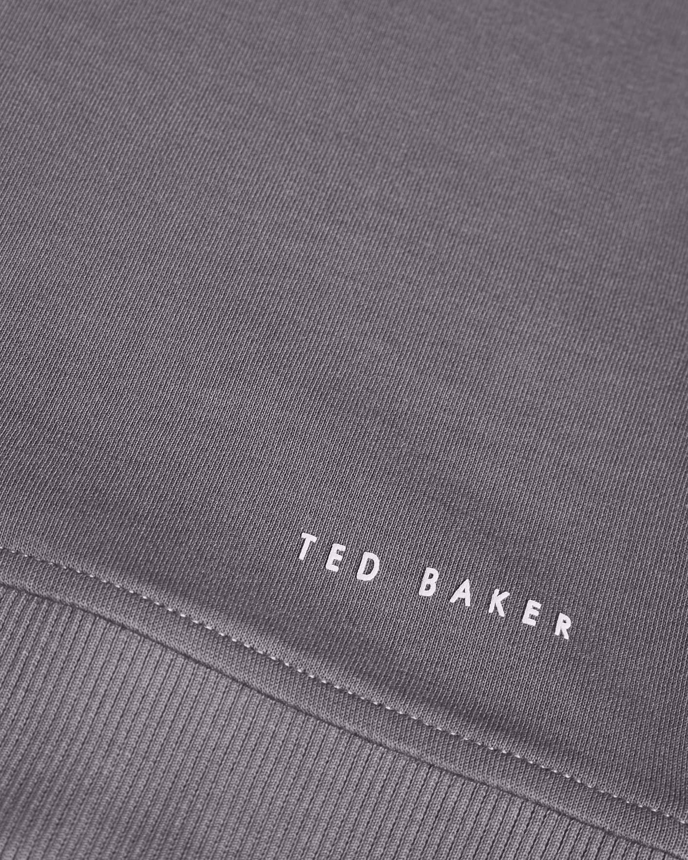 CHARCOAL Long Sleeve Half Zip Funnel Neck Ted Baker