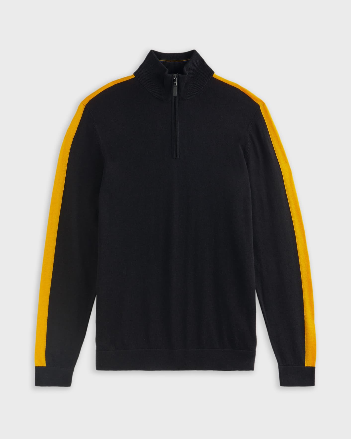 Navy Funnel neck top with stripe detail Ted Baker