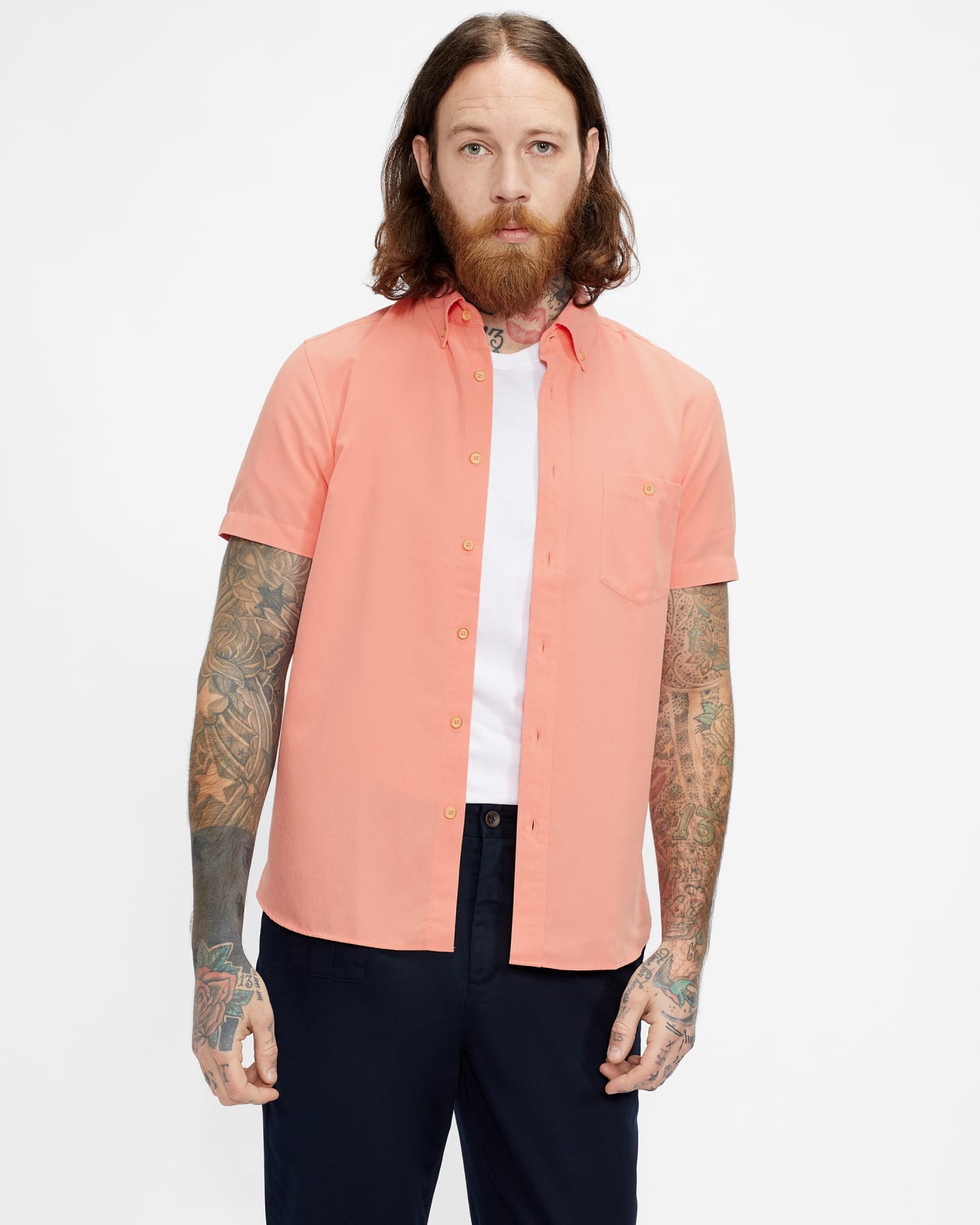 Coral Dobby Shirt Ted Baker