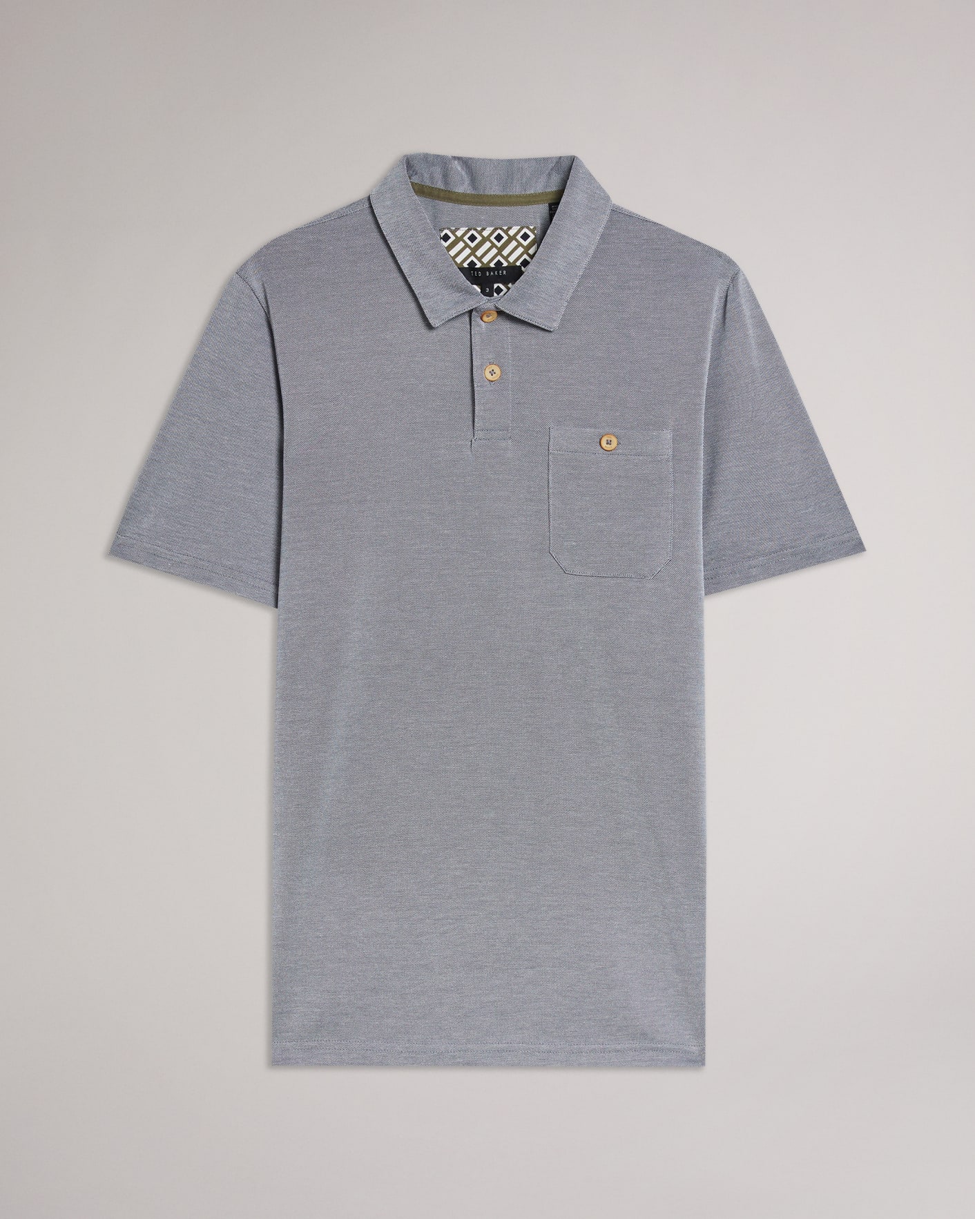 Navy Short Sleeve Soft Touch Polo Ted Baker