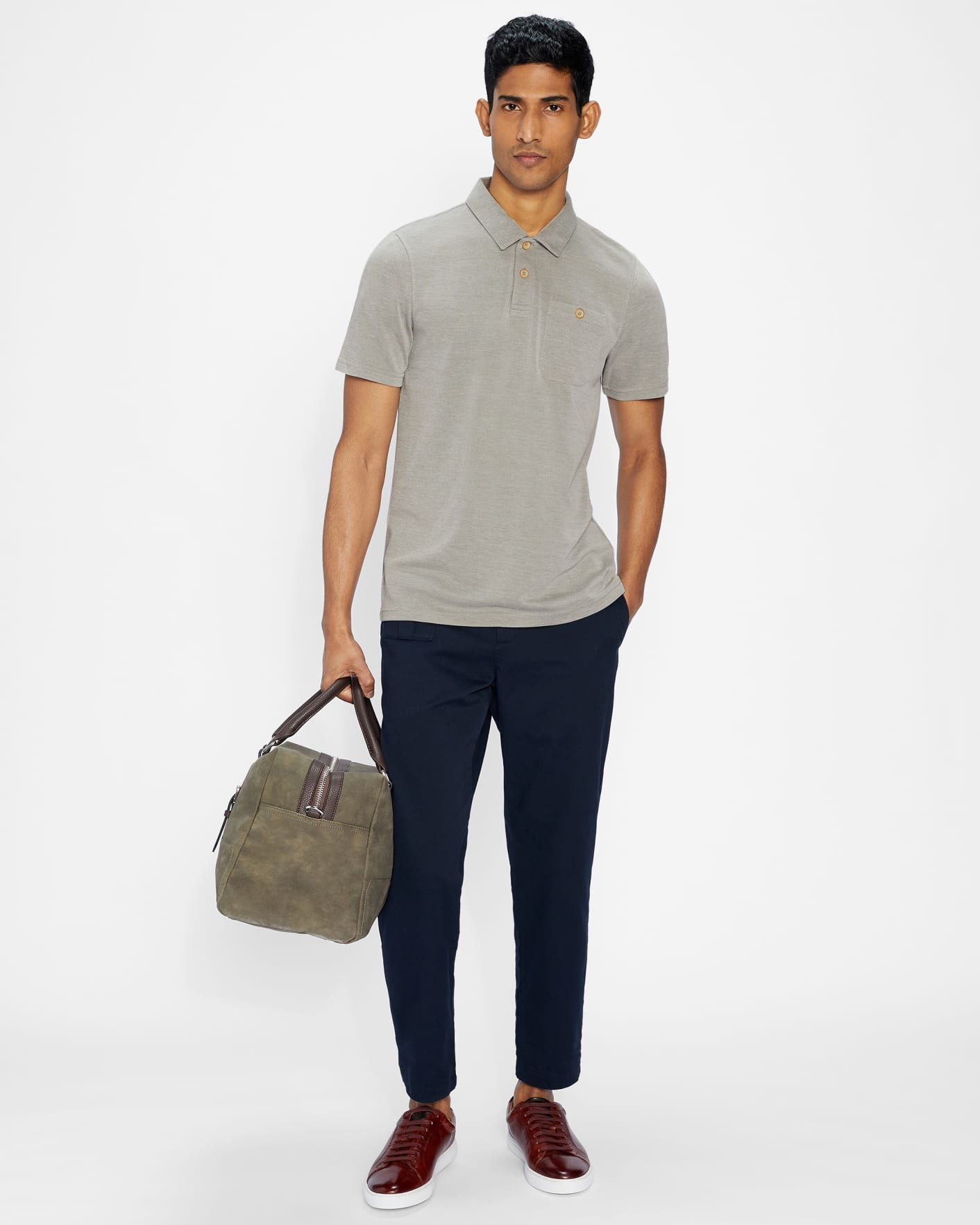 Olive Polo Doux Au Toucher Ted Baker