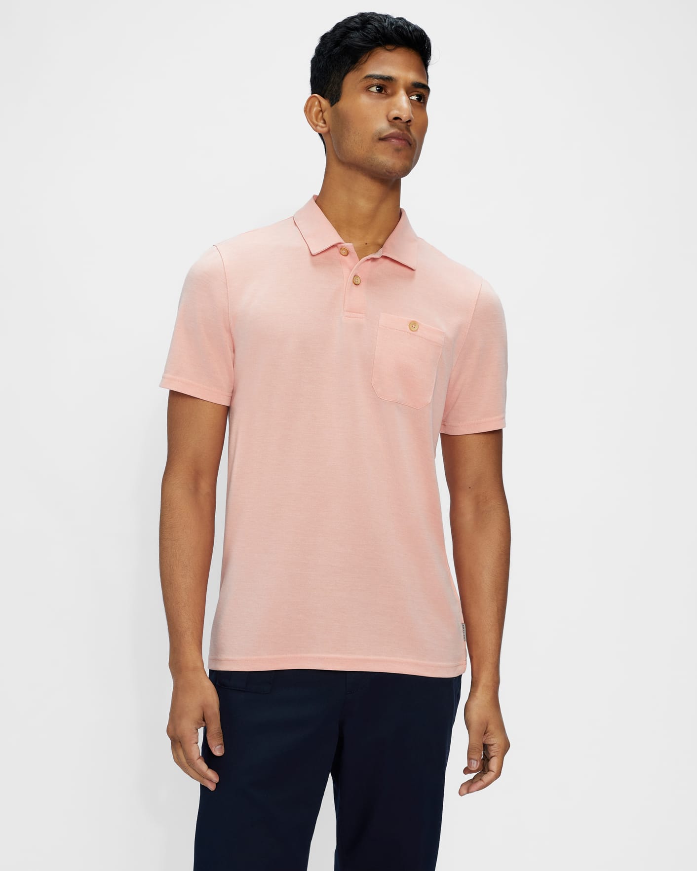 Orange Short Sleeve Soft Touch Polo Ted Baker