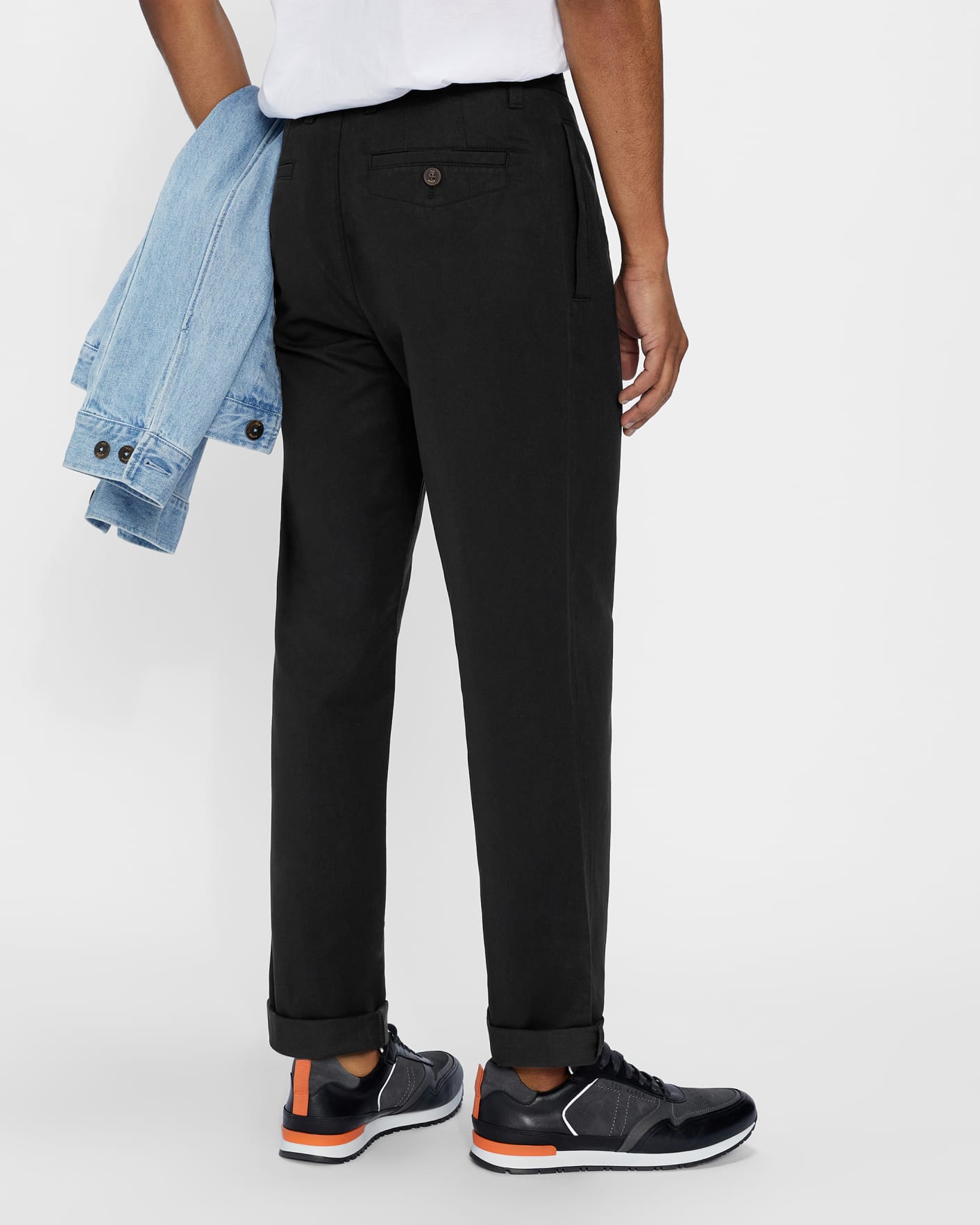 Black Pleated Tapered Trouser Ted Baker
