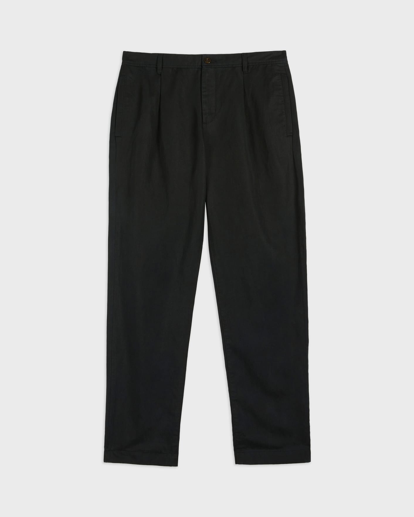 Black Pleated Tapered Trouser Ted Baker