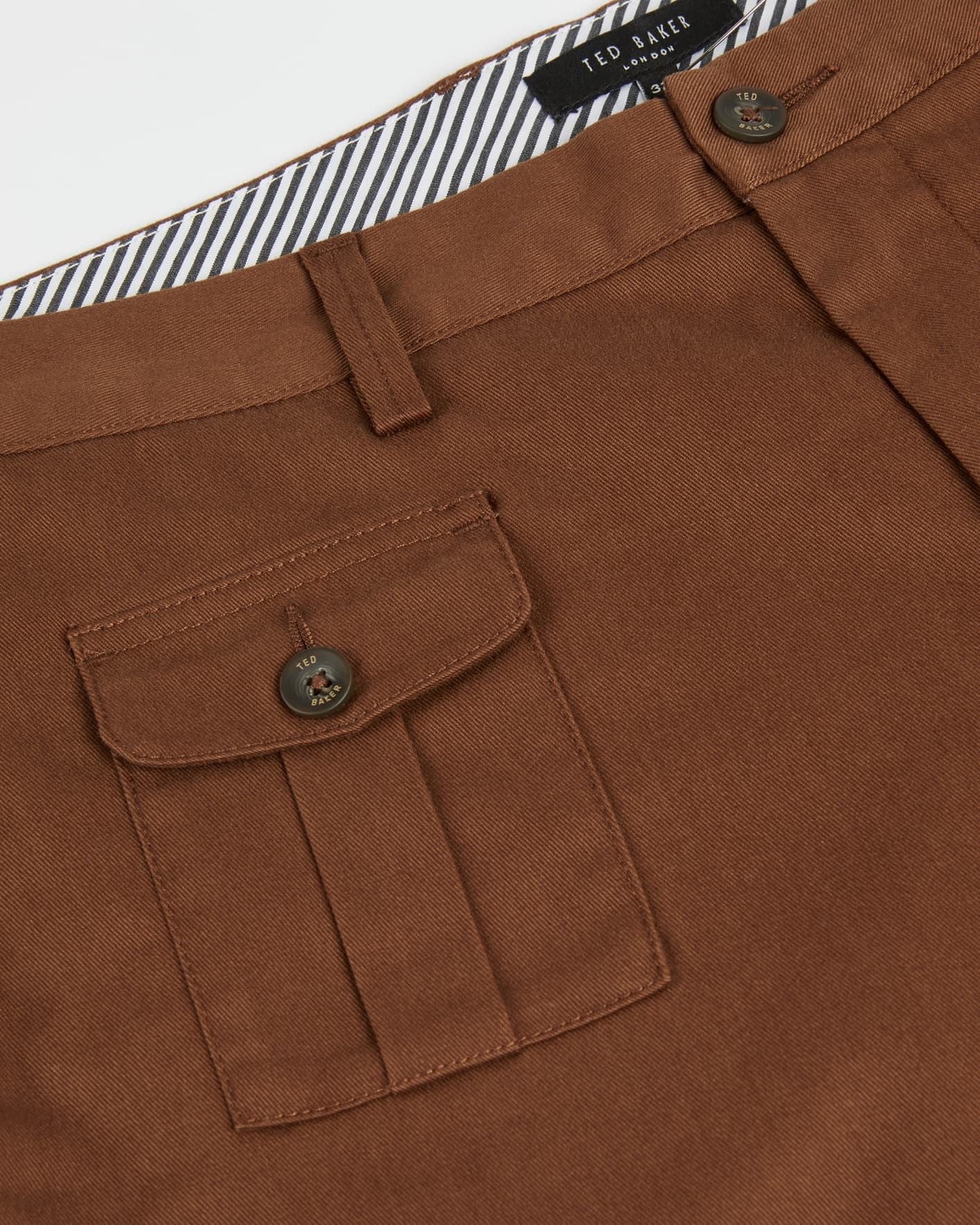Tan Tapered Cropped Trouser Ted Baker