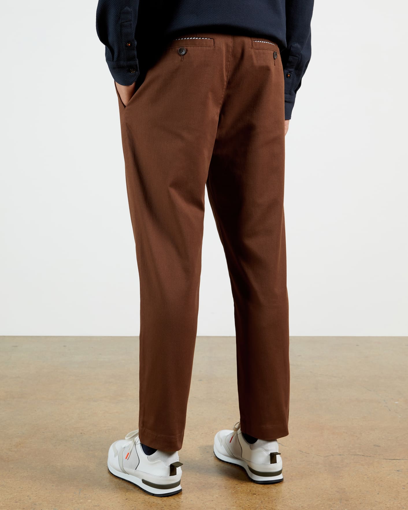 Tan Tapered Cropped Trouser Ted Baker