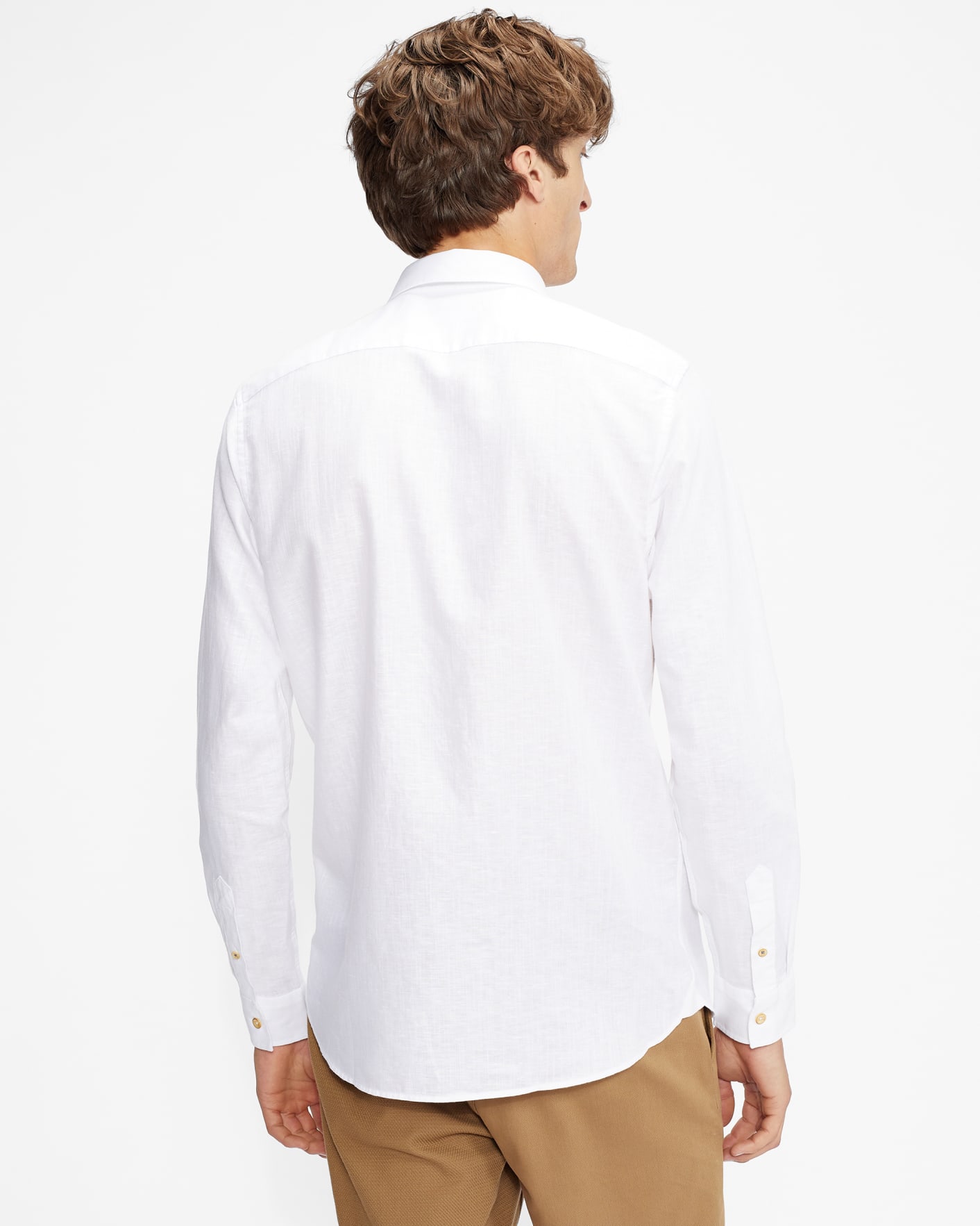 White LS Linen shirt Ted Baker