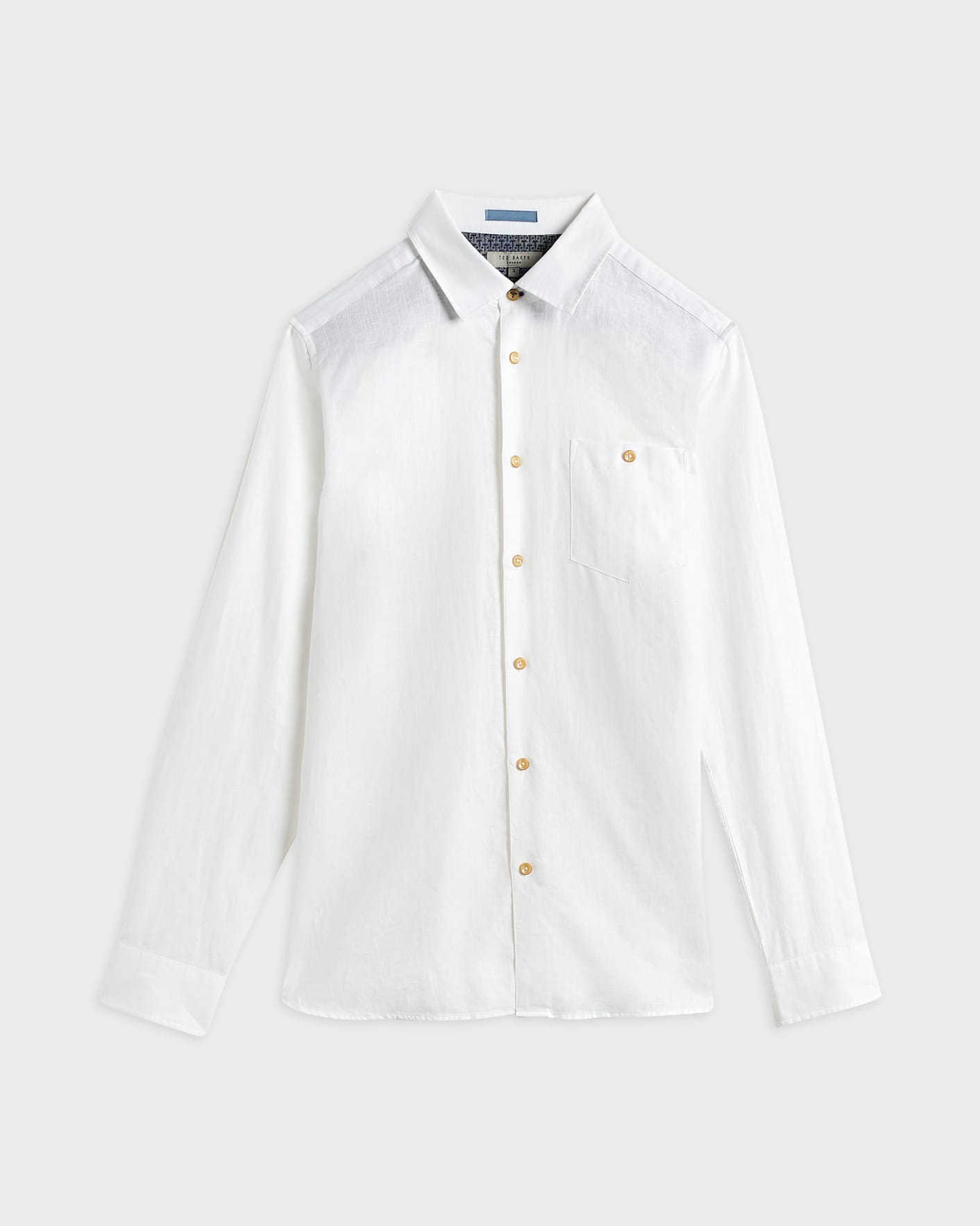 White LS Linen shirt Ted Baker