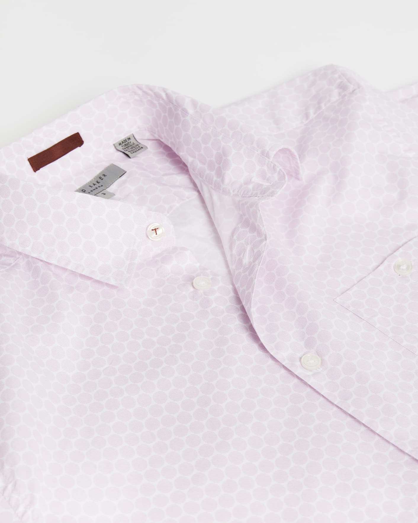 Pink Spot Geometric Print Shirt Ted Baker