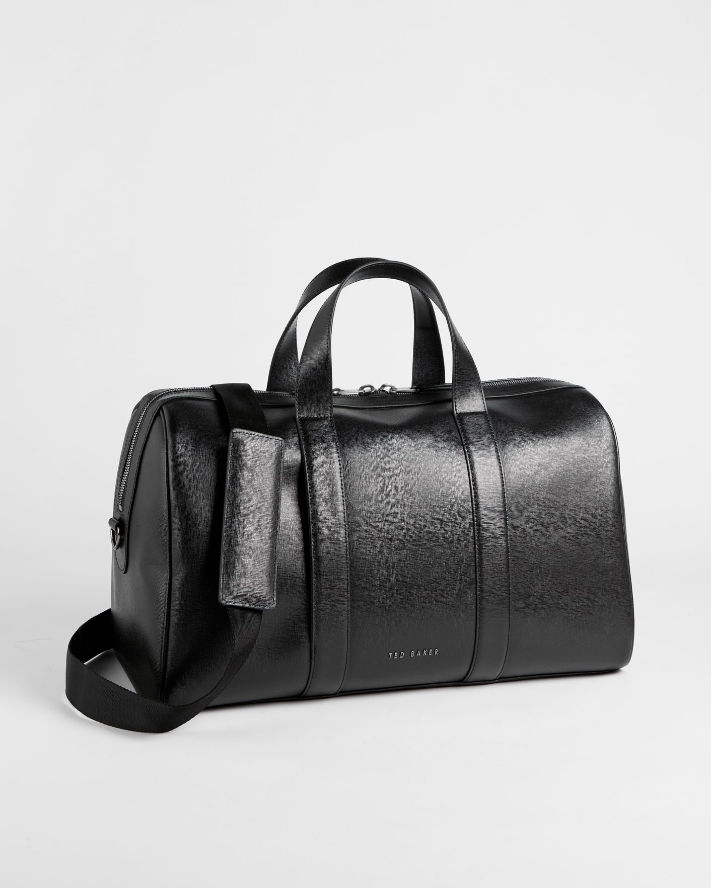 Black Saffiano Leather Holdall Ted Baker