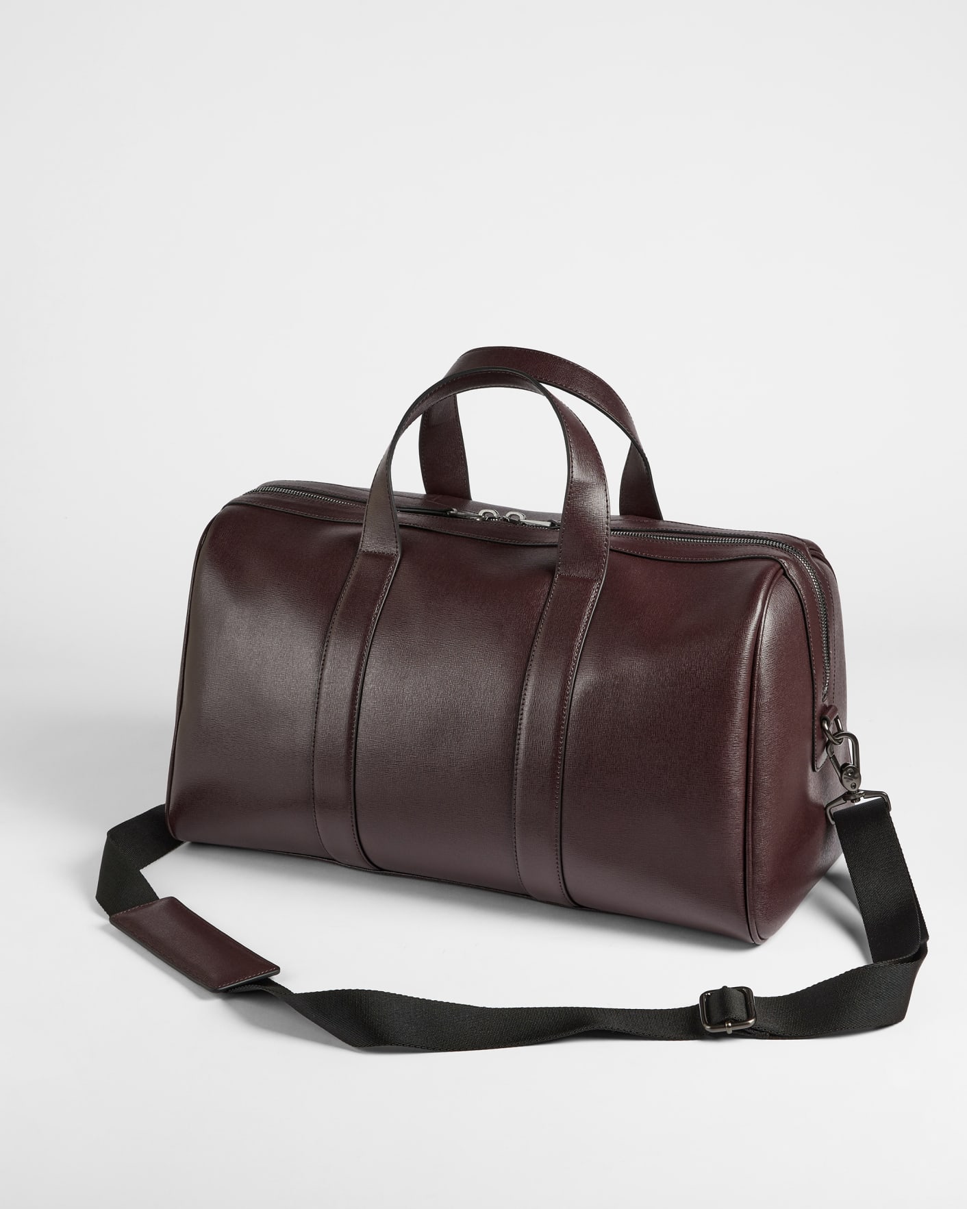 Oxblood Saffiano Leather Holdall Ted Baker