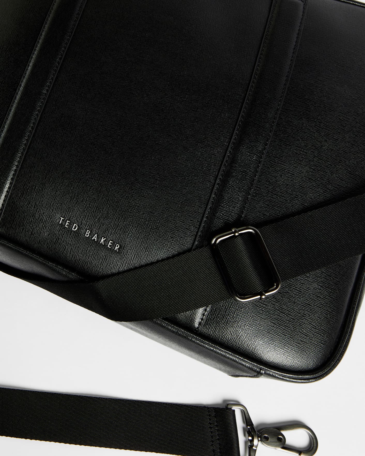 Black Saffiano Leather Document Bag Ted Baker