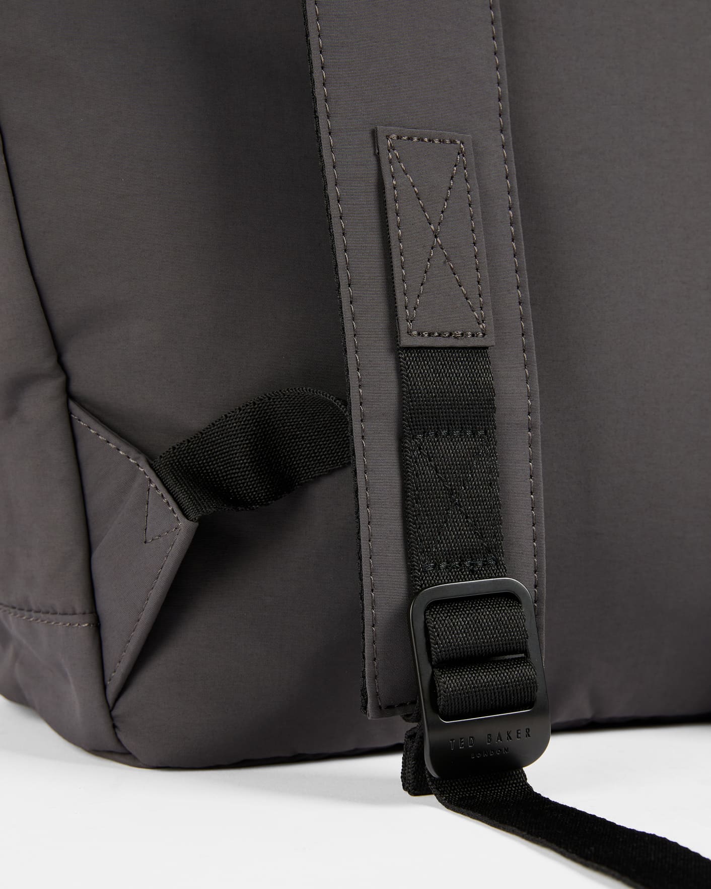 Gray Paper Touch Nylon Backpack Ted Baker