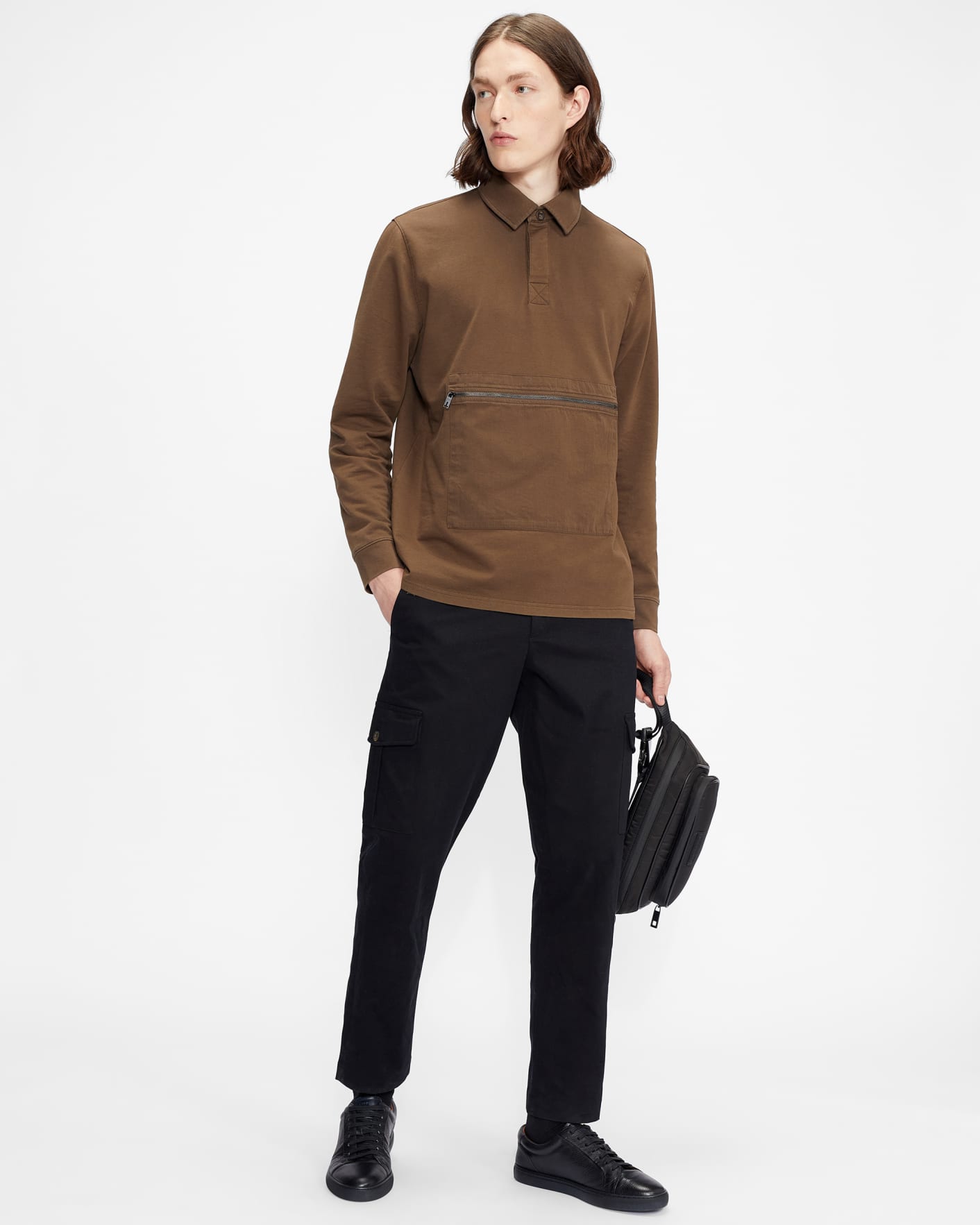 Brown LS Rugby Top Ted Baker