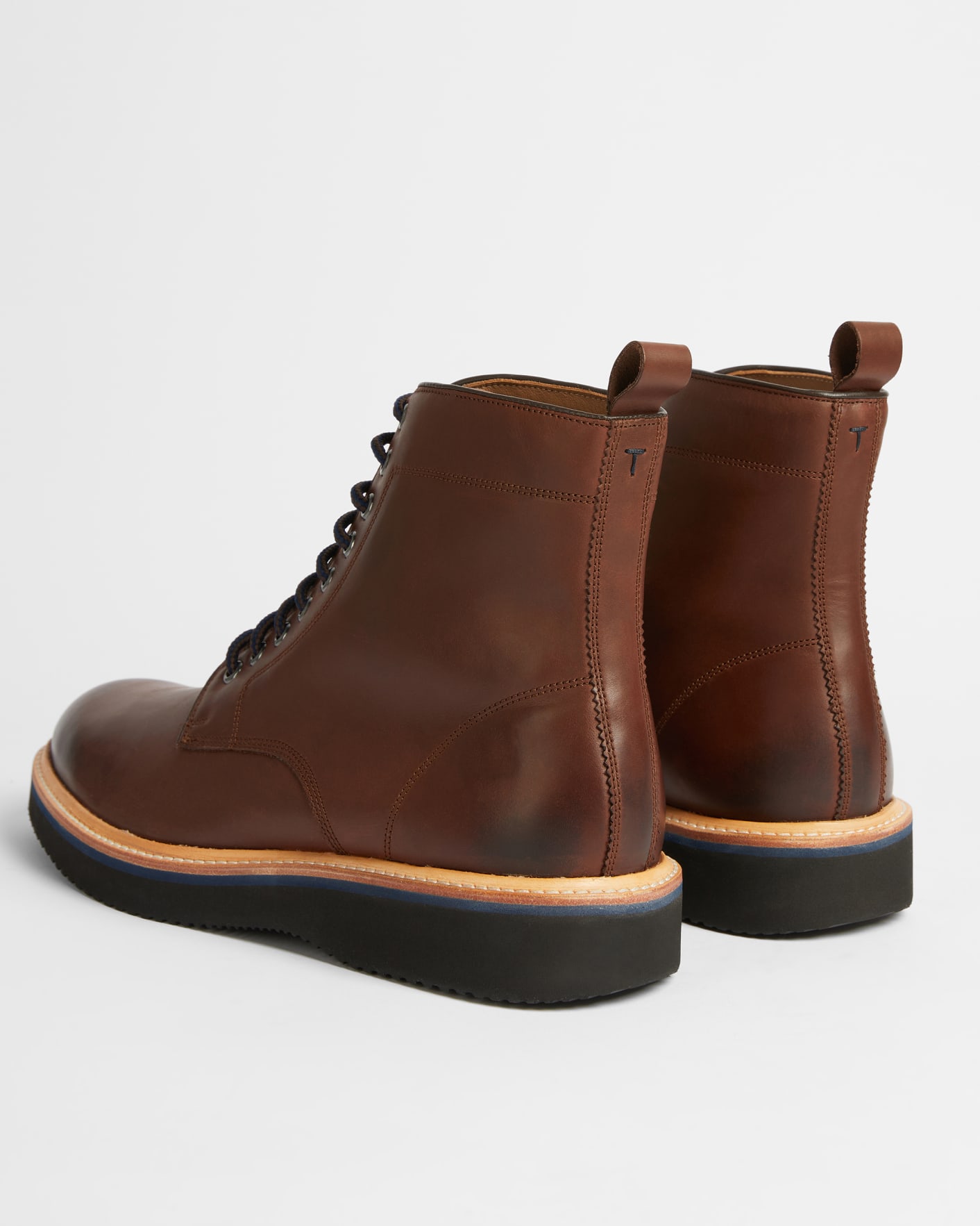 Brown Wedge Sole Derby Boot Ted Baker