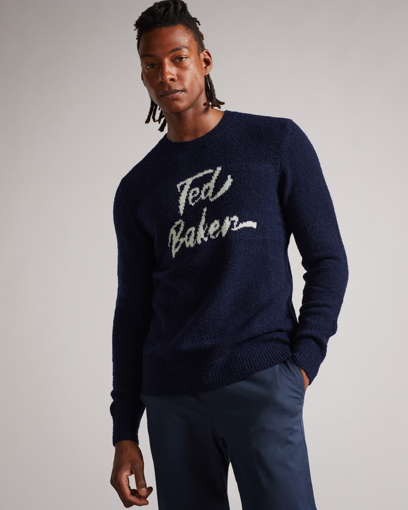 Navy Signature Crew Neck Ted Baker