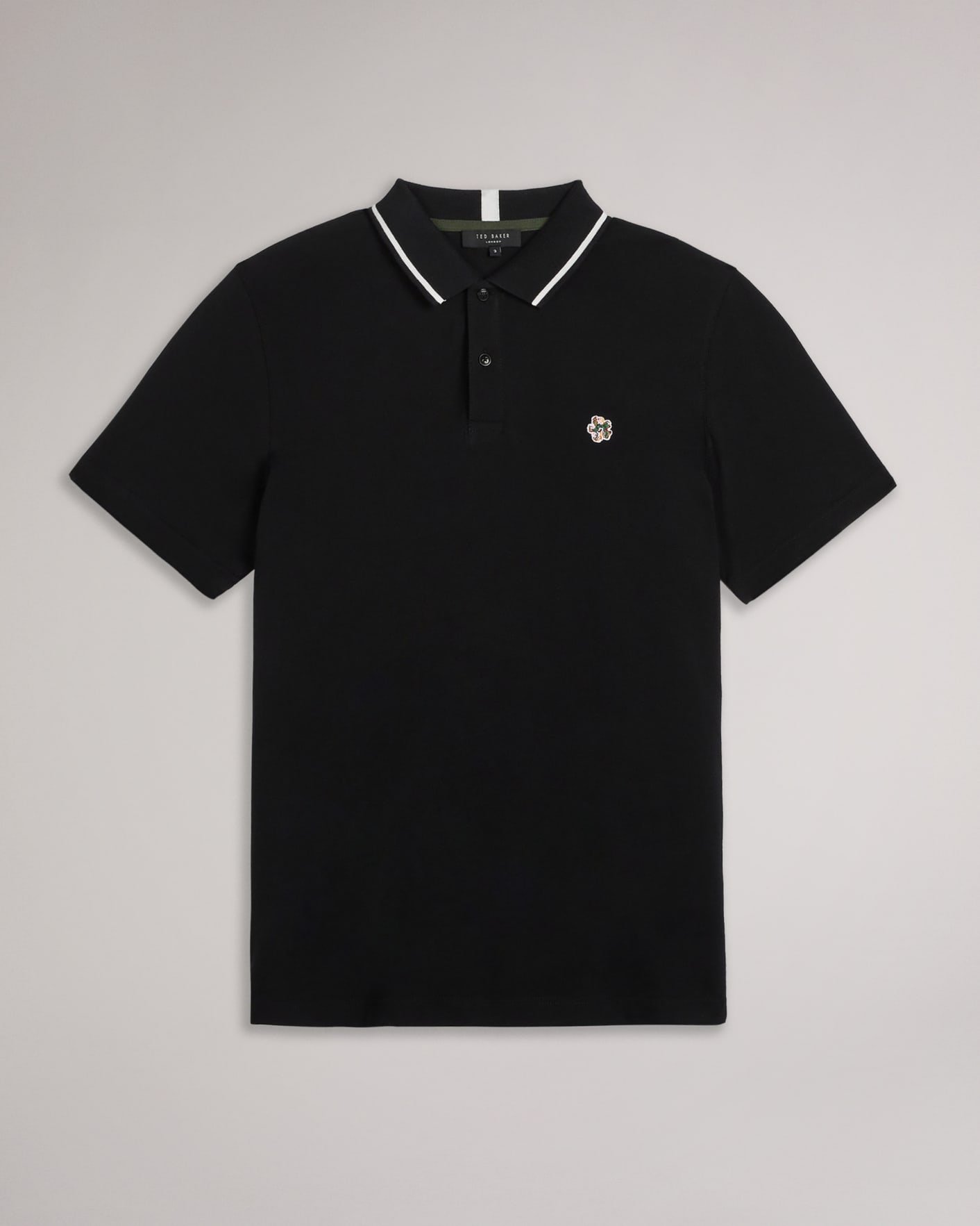 Black Short Sleeve Polo Shirt Ted Baker