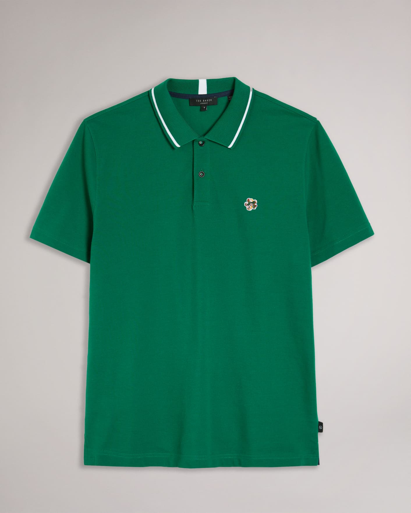 Dark Green Short Sleeve Polo Shirt Ted Baker