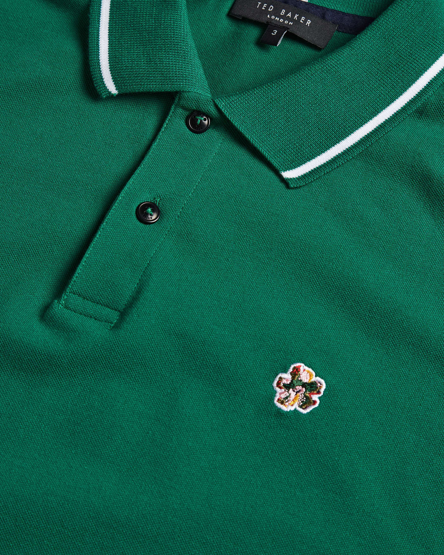 Green Short Sleeve Polo Shirt Ted Baker