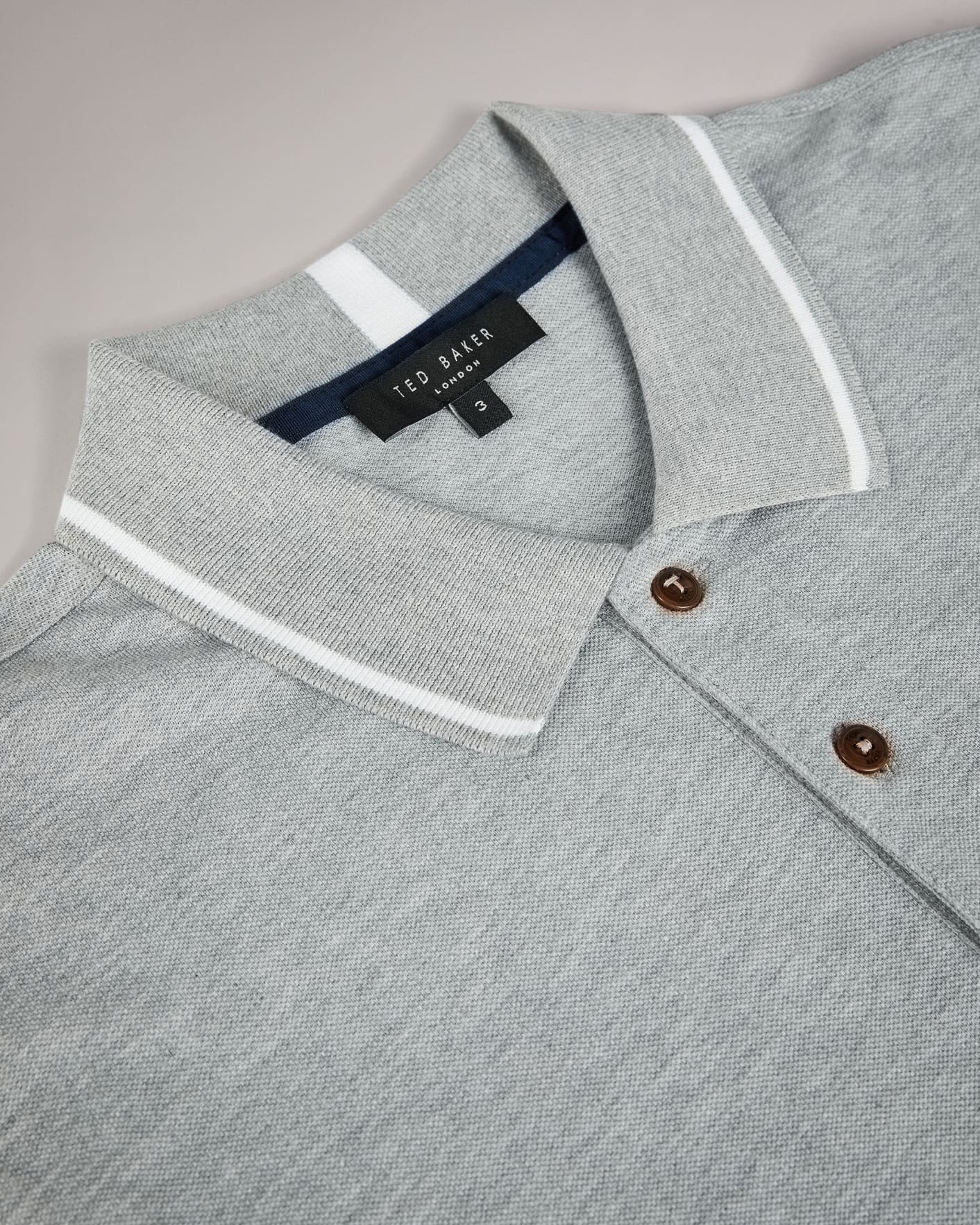 Light Grey Short Sleeve Polo Shirt Ted Baker
