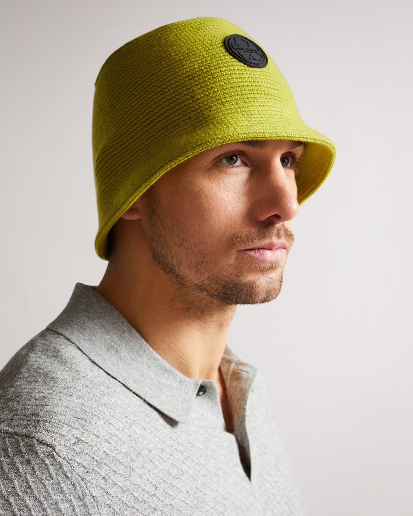 Lime Knitted Bucket Hat Ted Baker