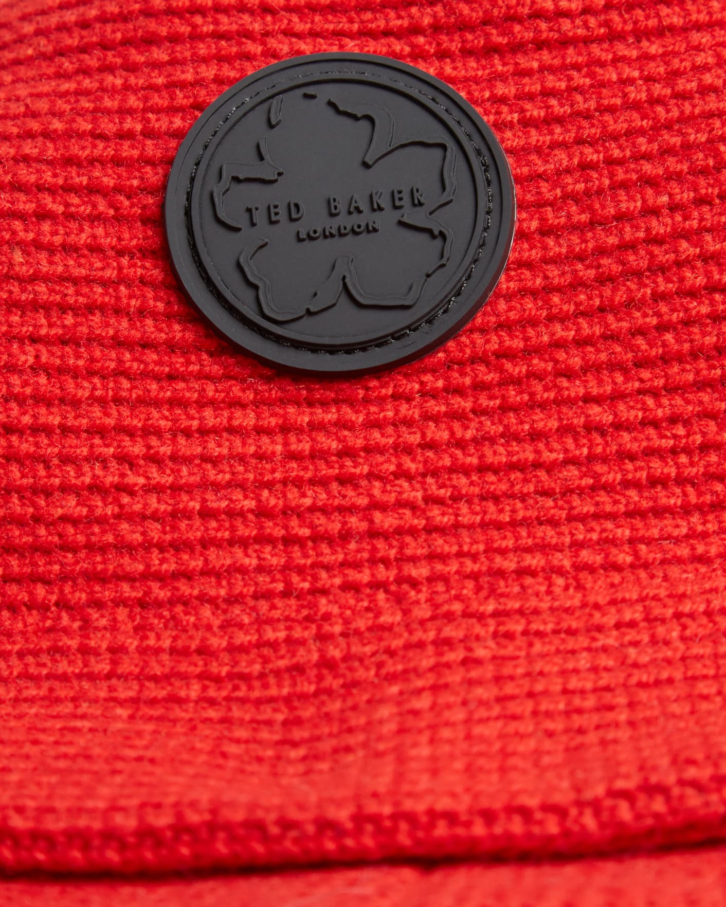 Red Knitted Bucket Hat Ted Baker